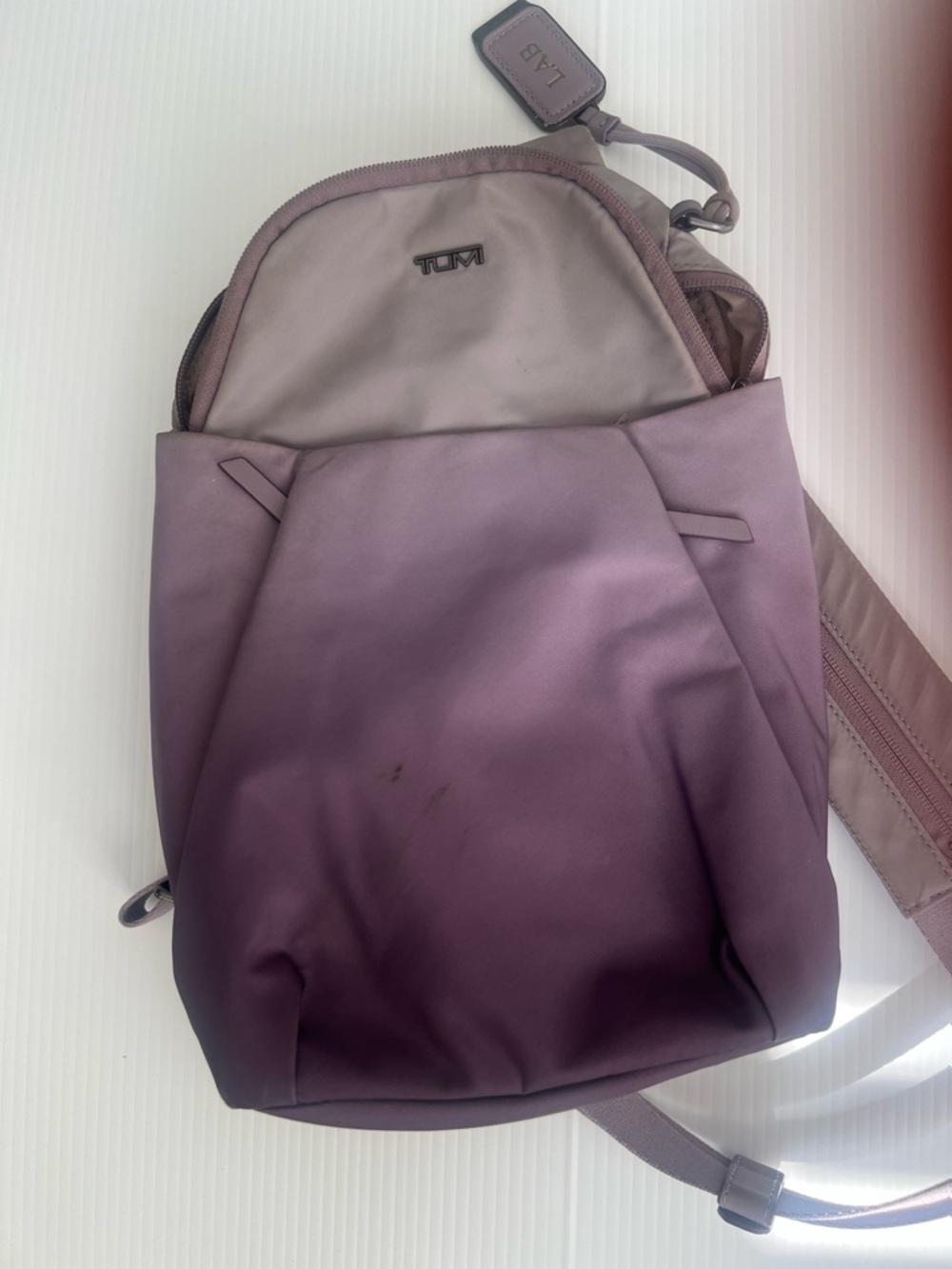 Tumi Ombre Lavender to Plum Sling Bag - Picture 5 of 13